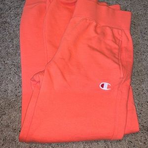 Coral champion sweatpants. Size medium. Worn once